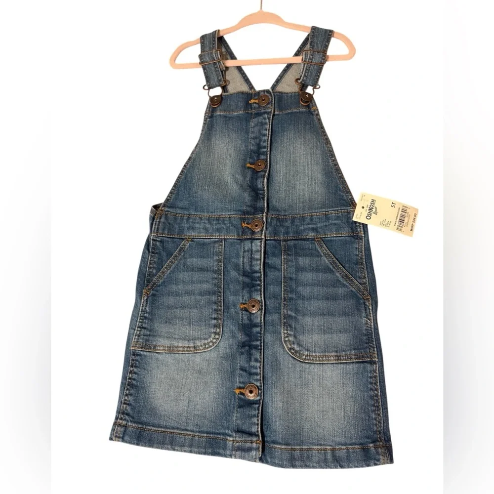 OshKosh B’gosh Denim Jumper Dress | Girls Size 5T | NWT